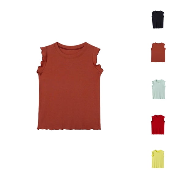 Girls T-Shirts for Summer Short Sleeve Round Neck Blouse Playful Tee for Everyday Wear Comfortable Stretchy Fabric Age 4 10