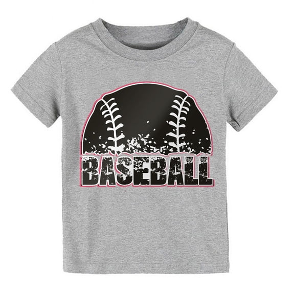 Girls T shirts Short Sleeve Crewneck Baseball Print Graphic Tees Sport Casual T-Shirts for Girls Size 8-10Y
