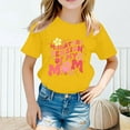 thumbnail image 1 of Girls T shirts Short Sleeve Crewneck Cartoon Letter Print Graphic Tees Casual Loose Stylish Cute T-Shirts for Girls Size 10-12Y, 1 of 4