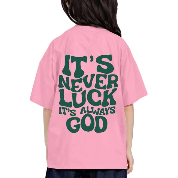 Girls T shirts Short Sleeve Crewneck Letter Print Graphic Tees Loose Casual Everyday Wear T-Shirts for Girls Size 6-7Y