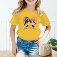 thumbnail image 1 of Girls T shirts Short Sleeve Crewneck Letter Print Graphic Tees Summer Stylish Casual Loose T-Shirts for Girls Size 7-8Y, 1 of 5