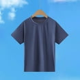 thumbnail image 1 of Girls T shirts Short Sleeve Crewneck Solid Color Tops Summer Beach Sun Protection Sport Quick Dry T-Shirts for Girls Size 2-3Y, 1 of 3