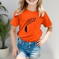 thumbnail image 1 of Girls T shirts Short Sleeve Crewneck Unity Day Print Graphic Tees Casual Holiday T-Shirts for Girls Size 4-5Y, 1 of 5