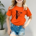 thumbnail image 1 of Girls T shirts Short Sleeve Crewneck Unity Day Print Graphic Tees Casual Holiday T-Shirts for Girls Size 4-5Y, 1 of 5