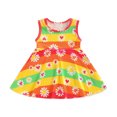 thumbnail image 1 of Girls Tank Dress, Sleeveless Crew Neck Striped Flower Print A-line Dress Summer Dress for Casual Daily, 1 of 9