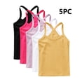 thumbnail image 1 of Girls Tank Tops 5 Pack - Girls’ Cami Tops - Soft Cotton Camisoles Undershirts Multipack Solid Color Racerback Sleeveless Tanks, 1 of 9