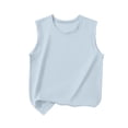 thumbnail image 1 of Girls Tank Tops Crewneck Sleeveless Athletic Quick Dry Shirts Workout Yoga 5-14 Years, 1 of 5