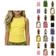 thumbnail image 1 of Girls Tank Tops Kids Athletic Racerback Crewneck Sleeveless Undershirts Tops Dance Workout Yoga Shirts For Teen, 1 of 9