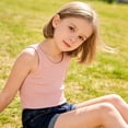 thumbnail image 1 of Girls Tank Tops Kids Athletic Wide Strap Tank Ice Silk Workout Cool-Dry Sleeveless Pink Tops for Girl Yoga 5-6 Years, 1 of 5