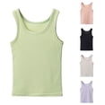 thumbnail image 1 of Girls Tank Tops Lightweight Breathable Green Sleeveless UPF 50+ Quick Dry Kids Athletic Shirts Sports Dance Workout Tops 7-8 Years, 1 of 5