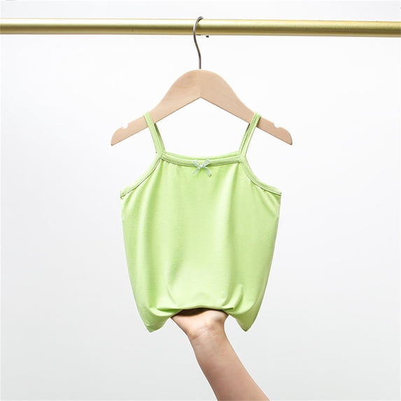 Girls Tank Tops Toddler Cotton Summer Sleeveless Spaghetti Strap Camisoles Girl Sports Dance Undershirt