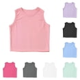thumbnail image 1 of Girls Tank Tops Tween Athletic Tank Ribbed Knit High Neck Crop Tops for Gym Yoga Net Camisole 11-12 Years, 1 of 7
