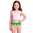 thumbnail image 1 of Girls Tankini Set 2 Piece Swimsuit - Beach Sports Bathing Suit High Neck Racerback Padded Kids Girls Swimwear For Summer Beach Tropical Swimsuit, 1 of 4