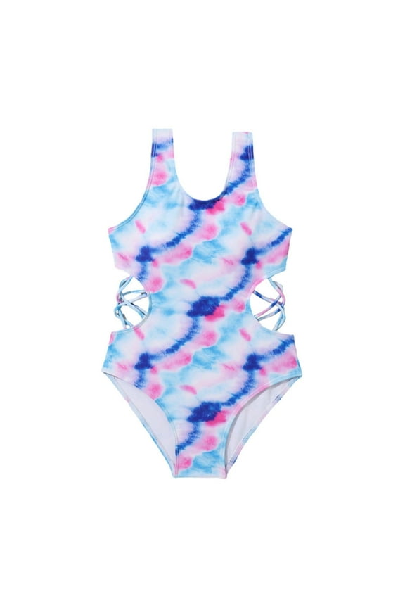 Girls Tankini Swimsuit 1 Piece Summer Bikini Girls Bathing Suit,Size 11 Years-12 Years