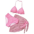 thumbnail image 1 of Girls Tankini Swimsuit Girls Swimsuit 3 Piece Bathing Suit Criss Cross Bikini Set Girls' Swimwear with Shorts 7-16T, 1 of 7