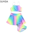 thumbnail image 1 of Girls Tankini Swimsuits 10/12 Cute Ruffle Bikini Sets Spaghetti Strap Girls Swimwear Tankini 3 Piece Color Block Bathing Suit, 1 of 3