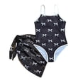thumbnail image 1 of Girls Tankini Swimsuits 7-8 Ruched Side Bikini Set Adjustable Strap Tankini Sets 3-Piece Tropical Floral Bathing Suits for Girls, 1 of 2