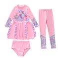 thumbnail image 1 of Girls Tankini Swimsuits 8-10 Ruched Side Bikini Set Spaghetti Strap Tankini Sets 3 Piece Tropical Floral Girls Bathing Suit&nbsp;size 8, 1 of 2