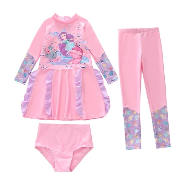 Girls Tankini Swimsuits 8-10 Ruched Side Bikini Set Spaghetti Strap Tankini Sets 3 Piece Tropical Floral Girls Bathing Suit size 8