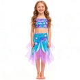 thumbnail image 1 of Girls Tankini Swimsuits Size 12 Ruffle Bikini Set Adjustable Straps Girls Swimwear Tankini 3 Pieces Contrast Trim Girls Bathing Suits Size 7-8, 1 of 6