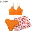 thumbnail image 1 of Girls Tankini Swimsuits Size 14-16 Ruffle Bikini Sets Adjustable Straps Girls Swimwear Tankini 3 Pieces Hawaiian Girls Bathing Suit&nbsp;size 6, 1 of 6