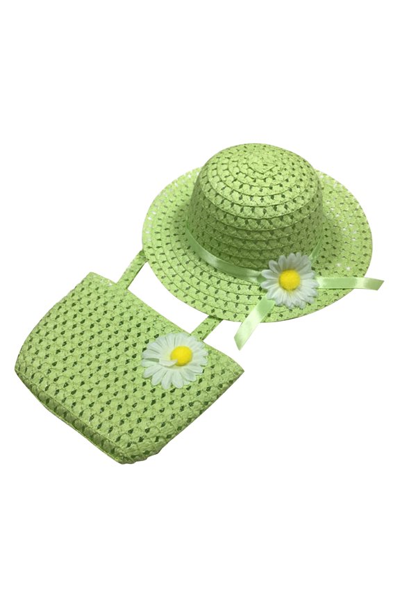 Girls Tea Party Hat and Purse Dress Up Set Light Green