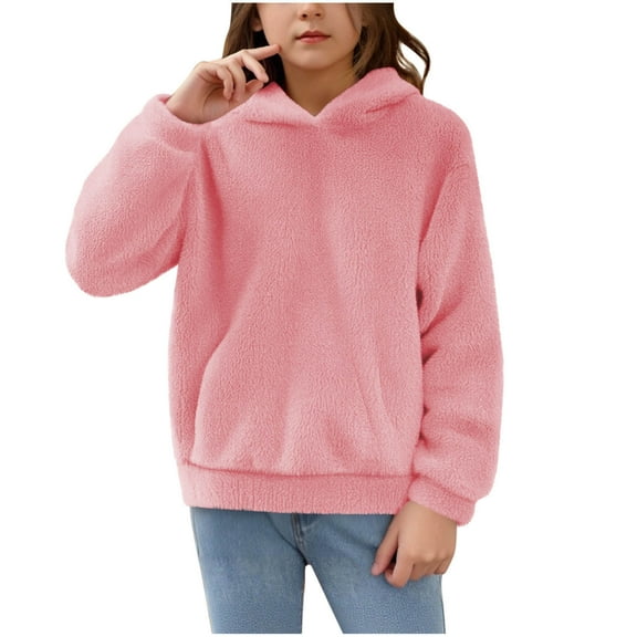 Girls Teddy Bear Hoodie Cute Ears Fleece Pullover Hoodies Teen Trendy Fall Winter Casual Long Sleeve Sweatshirt 4-15Y