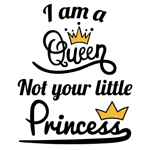 Girls Teens Bedroom Art Multicolored Crowns Decoration Design Removable Wall Decal - 20" x 25" Home Living Room Inspirational Girl Teens Quotes Wall Sticker | I Am A Queen Not Your Little Princess