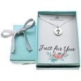 thumbnail image 1 of Womens Cross Necklace in Silver Plated Pewter on an 18 Inch Sterling Silver Box Chain. Pewter Cross. First Communion. Confirmation., 1 of 7