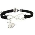 thumbnail image 1 of Girls Tennis Bracelet - Infinity Love Tennis Racket Charm Bracelet, Tennis Jewelry, Gift for Tennis Players and Teams (Black), 1 of 5