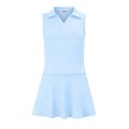 thumbnail image 1 of Girls Tennis Golf Outfit Sleeveless Polo V Neck Tank Top and Skorts Sets Sport Skirt with Pockets, 1 of 3