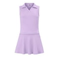 thumbnail image 1 of Girls Tennis Golf Outfit Sleeveless Polo V Neck Tank Top and Skorts Sets Sport Skirt with Pockets, 1 of 5