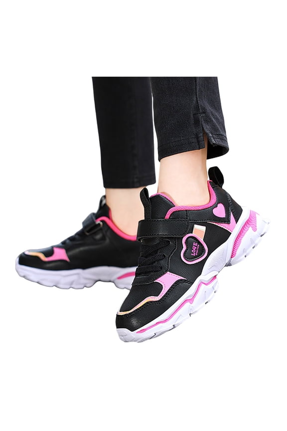 Girls Tennis Shoes Kids Nonslip Platform Sneakers Night Light Fashion Running Trekking Athletic Shoes Black 13 Little Kid