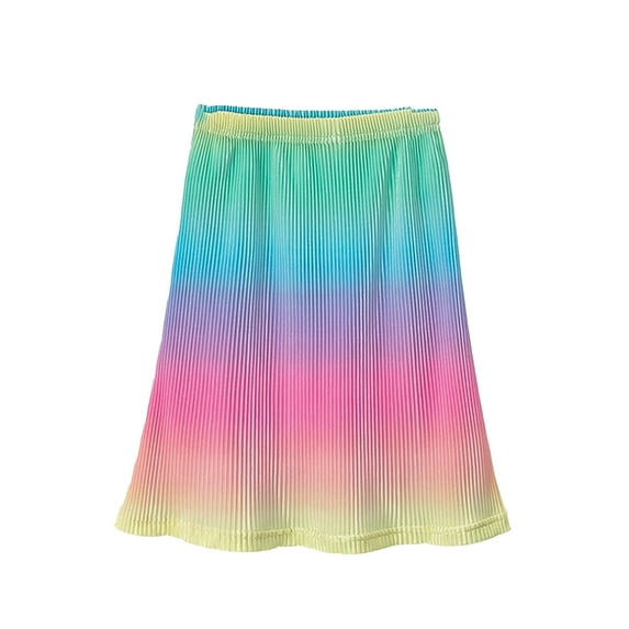 Girls' Tennis Skirts with Shorts - High Waist Athletic Skort, 2 Side Pockets - 95% Polyester, 3-10 Years Sizes, Solid/Tie Dye Styles