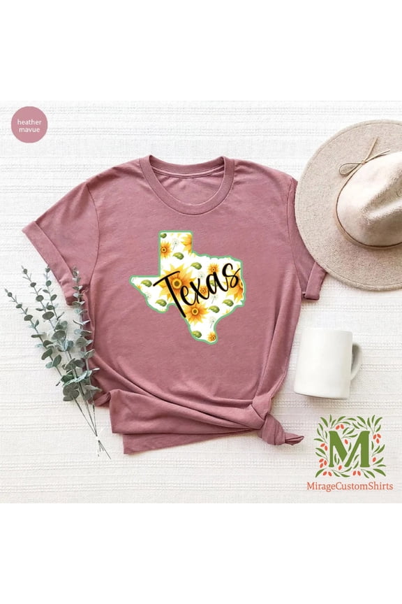Girls Texas Shirt, Floral Texas Shirt, Texas Map Shirt, Texan Women Gift, Texas Map Silhouette Tee, Gift From Texas, Texas Lover Shirt Unisex S-5XL Hot Trending Shirt, Vintage Birthday Gift