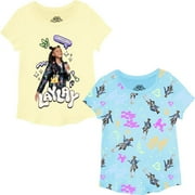 NICKELODEON Girls' That Girl Lay Lay T-Shirt - Lay Lay Short Sleeve 2 Pack Bundle T-Shirt Sizes 4-16