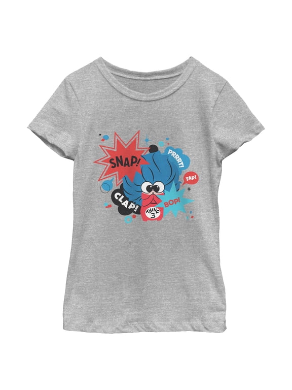 Girls The Cat in the Hat Thing 3 Clap Snap T Shirt