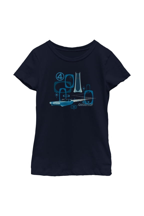 Girls The Fantastic Four: First Steps Action Car T Shirt
