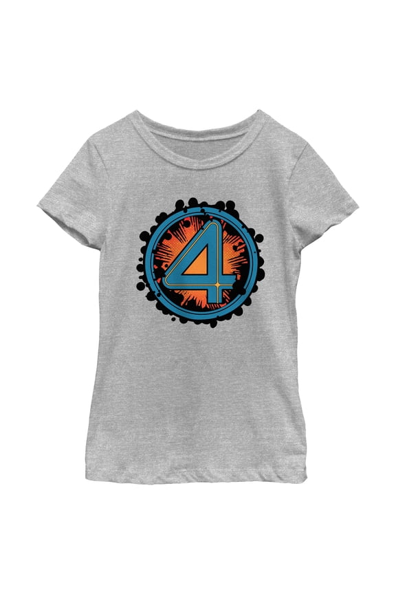 Girls The Fantastic Four: First Steps Halftone Number Logo T Shirt