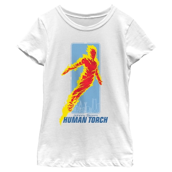 Girls The Fantastic Four: First Steps Human Torch Johnny T Shirt