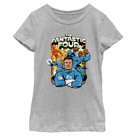 Girls The Fantastic Four: First Steps Retro Family T Shirt