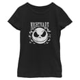 thumbnail image 1 of Girls The Nightmare Before Christmas Jack Skellington Horror Bats T Shirt, 1 of 4