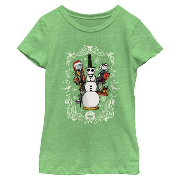 Girls The Nightmare Before Christmas Sally and Snowman Jack T Shirt