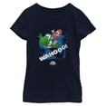 thumbnail image 1 of Girls The Super Mario Galaxy Movie Wahooo Yoshi Ride Splatter Icon T Shirt, 1 of 5