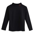 thumbnail image 1 of Girls Thermal Long Sleeve Half Turtle Neck Tee Winter Warm Lined Soft Toddler Top Comfortable Casual Outfit 3-4 Years Black, 1 of 3