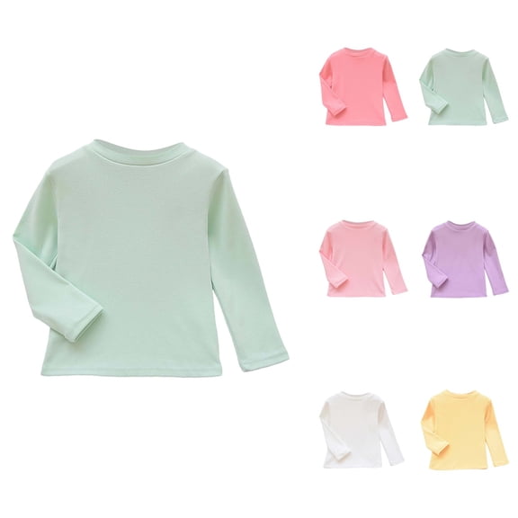 Girls Thermal Long Sleeve Turtleneck Base Layer Top â Soft, Lightweight, Breathable Underwear for Toddlers & Kids (12M-7Y), Fall Winter Season