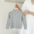 thumbnail image 1 of Girls Thermal Shirt Graphic Long Sleeve Shirt Girls Turtle Neck Basic Tops Fall Tops Girls Outfit 5-6 Years, 1 of 8
