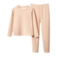 thumbnail image 1 of Girls Thermal Underwear Set Soft Long Sleeve Kids Base Layer Outfit Cozy Winter Clothes Sets For Girls Toddler Comfortable Playwear, 1 of 7