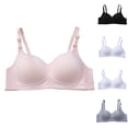 thumbnail image 1 of Girls Thin Bras For Small Chest Push Up Wireless, No Underwire Lightweight Daily Bra, Soft Breathable Teen Bras For Everyday | TruBelle,Gray L, 1 of 4
