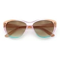 thumbnail image 1 of Girls Tie Dye Hippie Color Classic Cat Eye Sunglasses Pink Green - Brown, 1 of 7